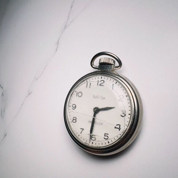 Westclox | Unisex | Pocket Watch | One Size | Collectable Silver 1950's Manual P - Picture 3 of 6